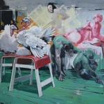 gold & blei 140 x 170cm Öl auf Leinwand (20