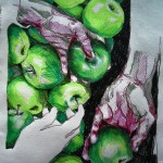 O.T. - Buntstift auf Bütten 40 x 25cm