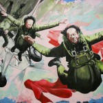 Wo zu Vögel, fliegen können wir selber - Öl auf Leinwand 210 x 280cm