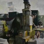 Chiron & Asklepios 130 x 190cm Öl auf Leinwand (2011)