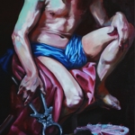 Mars Cortado (nach 'Mars, Gott des Krieges' - Velazquez) 100 x 120cm Öl auf Leinwand (2011)